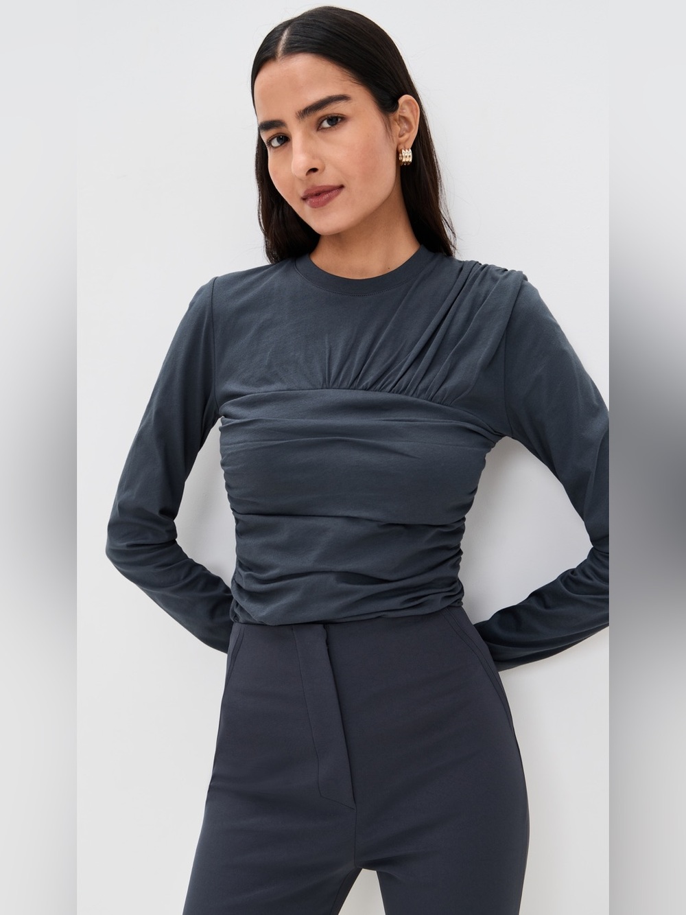 NWT Iro Paris Carole Top In Anthracite Sz XS